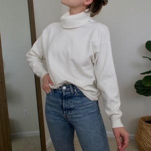 Cowl turtleneck sweater